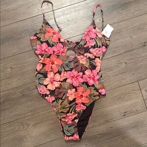 Volcom One-Piece Swimsuit-Hibiscus
